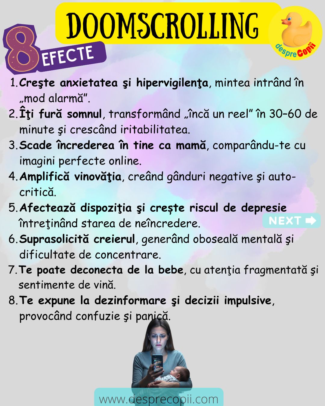 efecte doomscrolling mamici